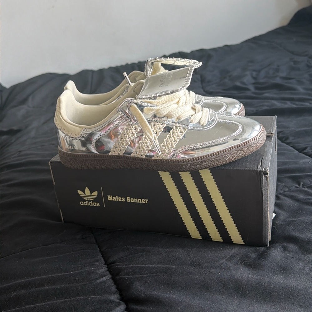 Adidas Wales bonner samba. Silver size 6 1/2 women’s. Good condition